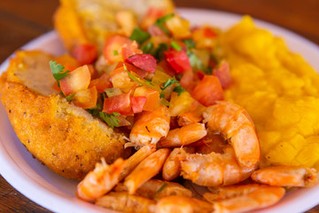 Acaraje, traditional Brazilian street food of Bahia.