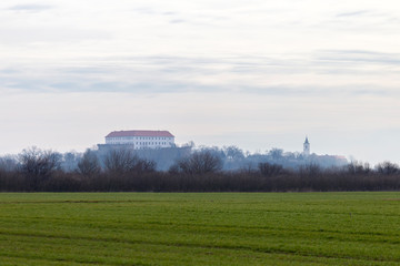 View of the castle of Siklos from a distance