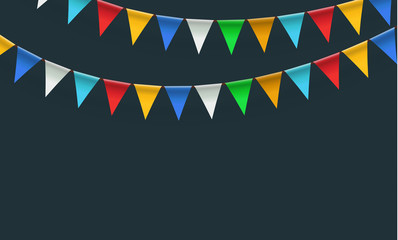 Obraz premium Festive colorful garland 