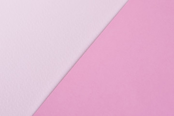 flat lay of pastel color paper in pink 