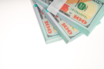 Dollar banknote with white background