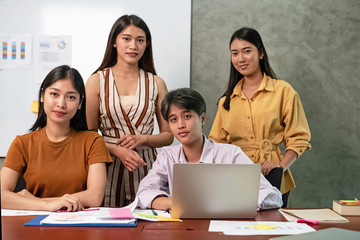 Young business people working ,with colleagues team meeting,at office