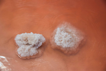 Pink salt lake in Torrevieja. Costa Blanca, province of Alicante, Spain