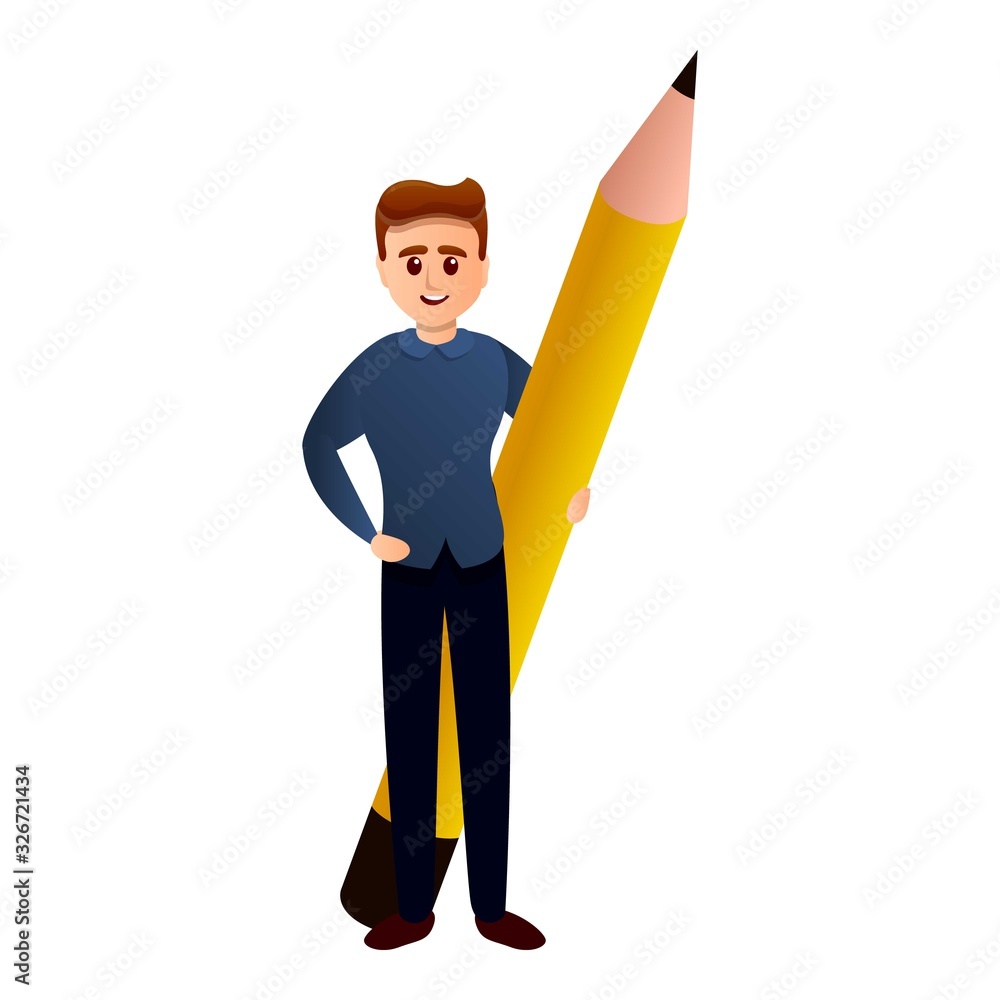 Poster creative editor icon. cartoon of creative editor vector icon for web design isolated on white backgr