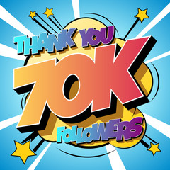 Thank You 70000 followers Comics Banner