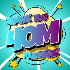 Thank You 40000000 followers Comics Banner