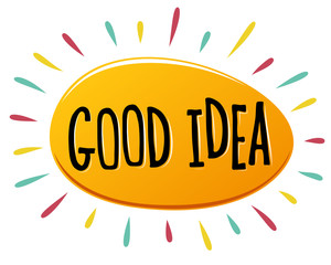 Good Idea lettering vector text banner