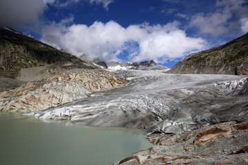 Rhonegletscher im Kanton Wallis. Schweiz