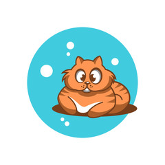 orange cat illustration