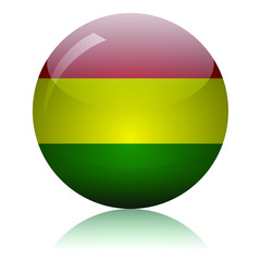 Bolivia's flag glass icon vector illustration