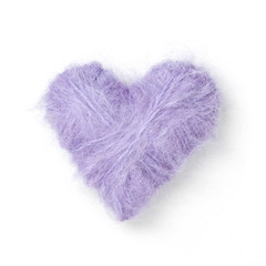 Ein Herz aus Wolle, lila
