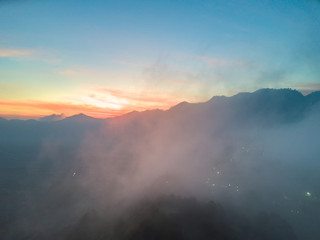 aerial view of mountain with beautiful scenery.