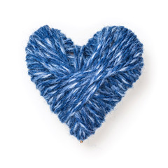 Ein Herz aus Wolle, blau
