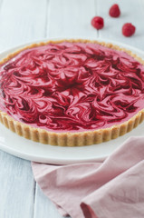 Raspberry Swirl Cheesecake Tart