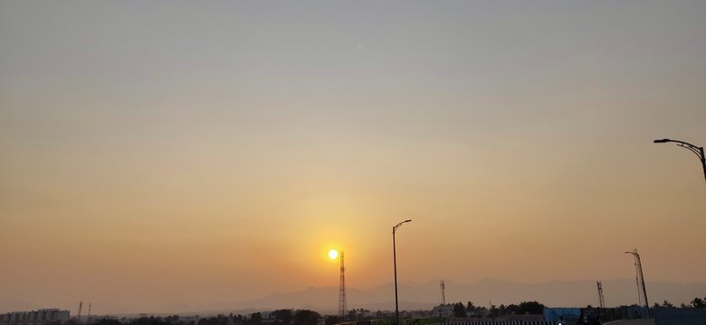sunset over lake