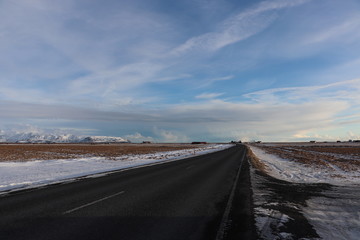 Drogi w Islandii, zima