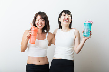 スポーツウェアを着た女性