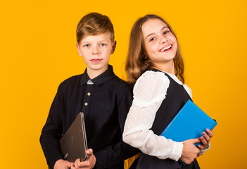 Study programming. Student with laptop computer. Child using pc. Life online. Modern information...