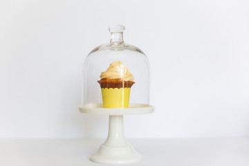 Yellow Cupcake In a Stand