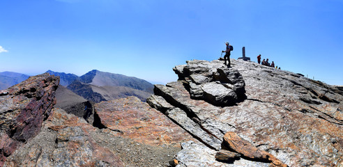 Cumbre del pico Veleta, 3.379 metros de altitud, en Sierra Nevada, al sur de España
