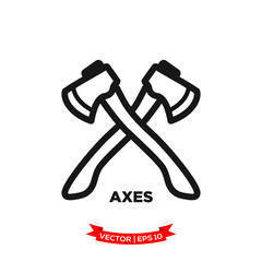 axes vector icon in trendy flat style 