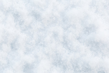 Texture of natural snow. Top view of the snow.