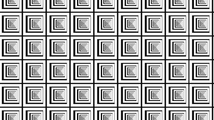 Straight black and white squares illusion