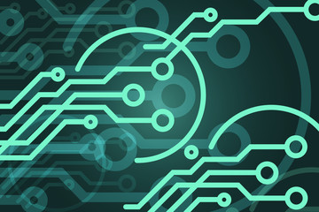 Obraz premium green lines technology background