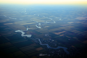 Aerial view from plane