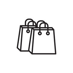 shopping bag icon in trendy flat style 