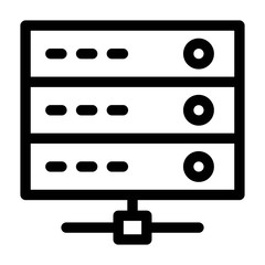 Computer server icon. Datacenter symbol. Hosting services sign.