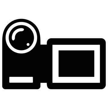 Video camera icon illustration. Video recording sign for perfect mobile and web applications UI designs.