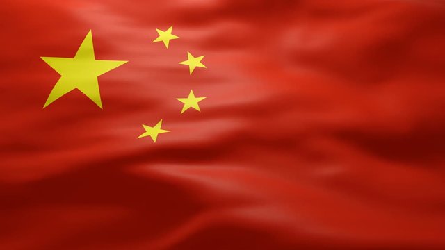 Waving China flag - loop