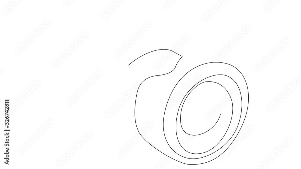 Poster self drawing simple animation of single continuous one line drawing of dslr camera. drawing by hand,
