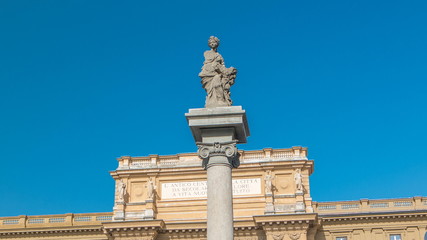 Republic Square timelapse with the arch in honor of the first king of united Italy, Victor Emmanuel...