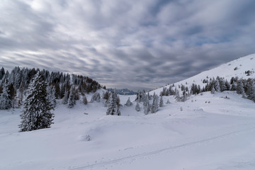 Fototapeta na wymiar Winter am Dobratsch