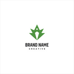Cannabis Home logo Icon template design in Vector illustration 