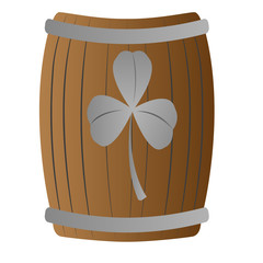 Isolated beer barrel