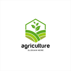 Agriculture Logo Template Design Vector, Emblem, Design Concept, Creative Symbol, Icon