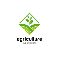 vector logo design illustration of agriculture business, tractor farm, soil farm, crop field, pasture, milk, barn, Emblem, Design Concept, Creative Symbol, Icon.  M