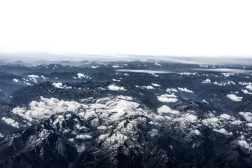 Fototapeta premium aerial view of mountains