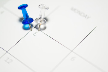 Flag colored pushpins on 5 Iyar - Yom Ha'atzmaut, proclamation of independence