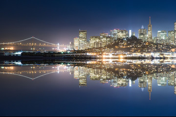 Fototapeta premium San Francisco Night Skyline