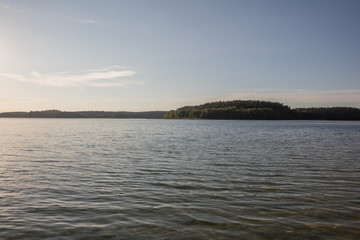 Brandenburgischer See im Abendlicht