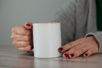  woman hand cup of coffee