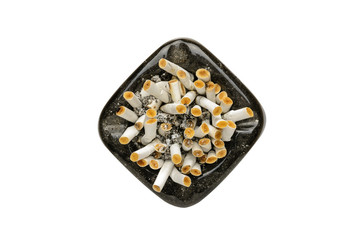 A Close-Up Of Cigarette Burns On White Background