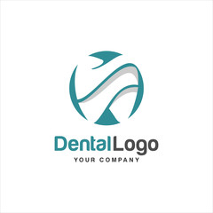 dental logo. Abstract dental symbol icon with modern design style, Dentist Dental Care Medical, clinic, Idea logo design inspiration