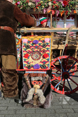  Moscow Maslenitsa Festival, Russia. Traditional national celebration in folk style. Slavic...