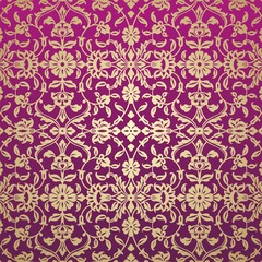wedding card design, paisley floral pattern , India	