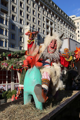 Moscow Maslenitsa Festival 2020. Traditional national celebration in russian folk style. Slavic...
